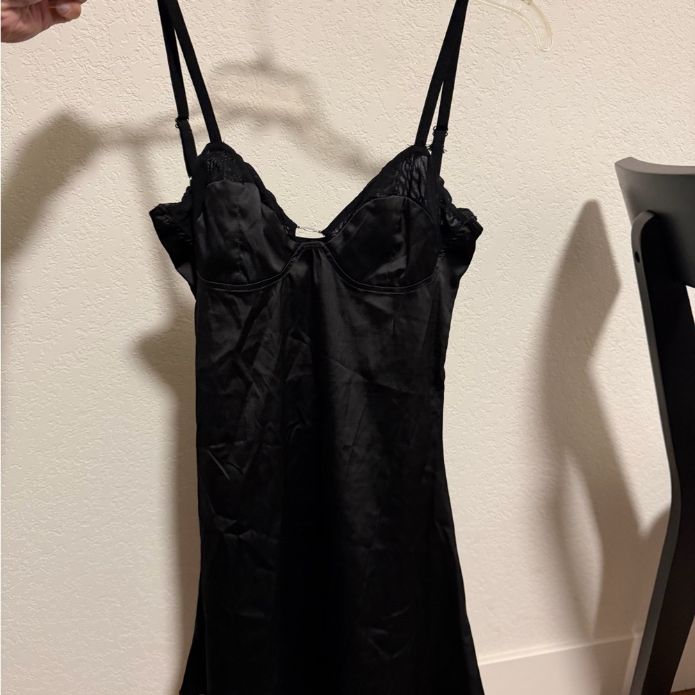 Chic Black Lace Slip Dress